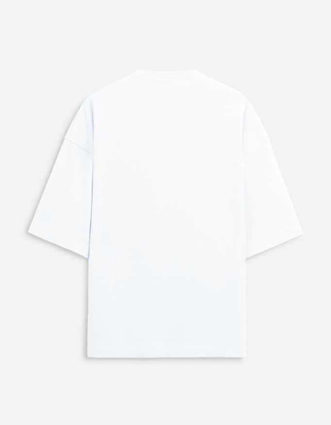 Basic White Unisex Terry Oversized Tee