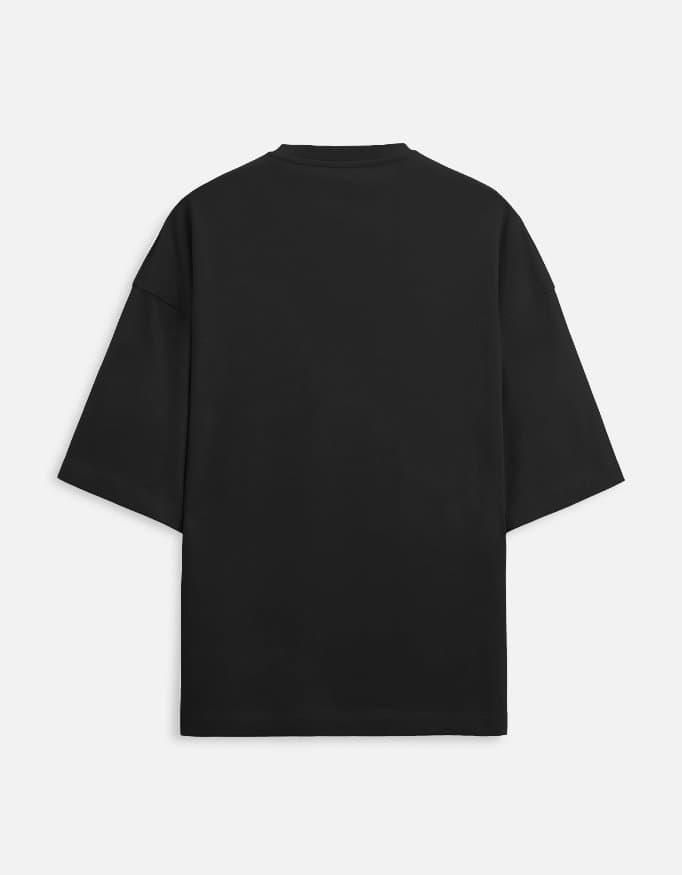 Basic Black Unisex Terry Oversized Tee