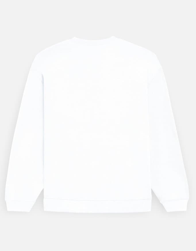 White Basic Unisex Oversized Sweatshirt