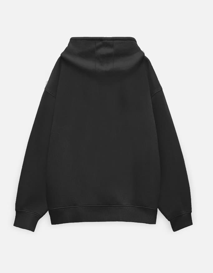 Basic Black Unisex Oversized Hoodie