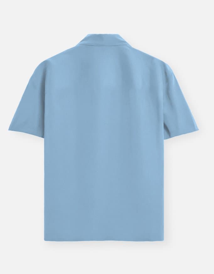 Basic Blue Unisex Oversized Shirt