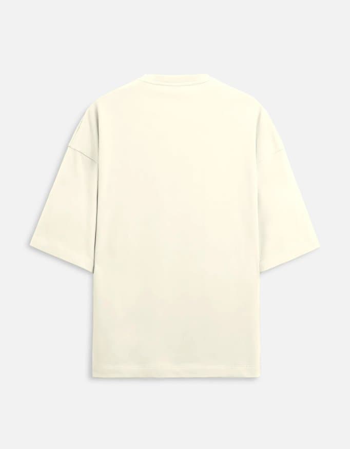 Basic Off-White Unisex Terry Oversized Tee